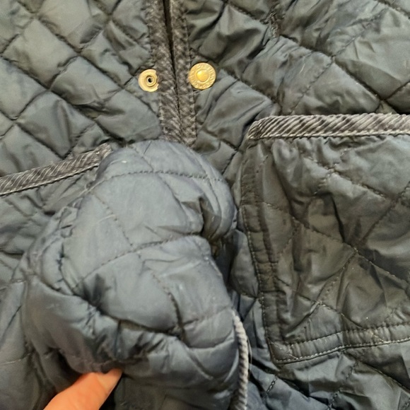 Ralph Lauren Navy Blue Quilted Hooded Baby Snowsuit - Picture 5 of 5